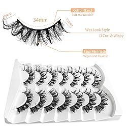 Wispy Lashes Wet Look NINGLASH D Curl False