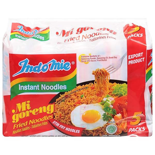 INDOMIE, STIR FRY INSTANT NOODLES 5 PACKS, 15...