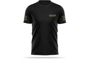 13FA Sheriff Utility Shirts for Men | USA Patriotic Lightweight Tee | Micro Polyester, Moisture-Wicking Quick-Dry Comfort.