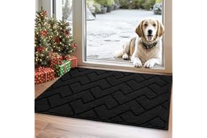 hicorfe Indoor Door Mat,Non Slip Door Mats,20"x31.5" Front Back Door Mat Rubber Backing,Absorbent Resist Dirt Entrance Inside
