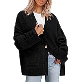 PRETTYGARDEN Women's 2026 Oversized Cardigan Sweaters Trendy Chunky Knit Long Sleeve V Neck Button Down Fall Winter Outfits