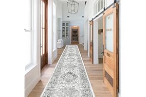 Pauwer Long Hallway Runner Rug 2x10 Ft, Boho Washable Runner Rugs with Rubber Backing, Non Slip Carpet Runner for Hallways, F