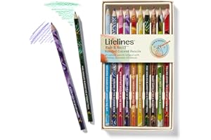 Lifelines Scented Colored Pencils, 10-Pack Classic Palette - Rub & Sniff Color Pencil Set Infused with Essential Oil Blends for Arts & Crafts, Coloring Books & School Supplies