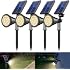 Solar Spotlight Outdoor Waterproof, 36 LED Outdoor Solar Lights with 2200mAh, 2-in-1 Wall or Ground Solar Flood Lights for Ya