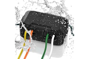 UNISTYLE [2026 Upgrade] Outdoor Waterproof Electrical Box, (12.3 x 7.5 x 5.1 inch) with IP55 Waterproof Canvas, Weatherproof Extension Cord Cover, Protect Power Strip, Plug, Socket, Christmas Holiday Lights