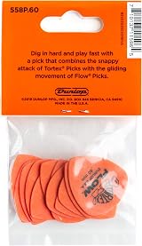 Dunlop Tortex Flow Picks .60mm Orange Set of 12 view 5
