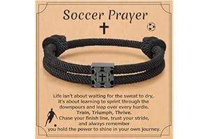ESPVO Baseball/Basketball/Football/Soccer/Hockey Bracelet for Teen Boys Men Cross Bracelet Gifts for Players Team Lovers Son Grandson Brother Nephew Friend Birthday Valentines Stocking Stuffers