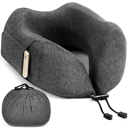 Tdbest Travel Pillow Neck Pillow Memory Foam For Sleeping On
