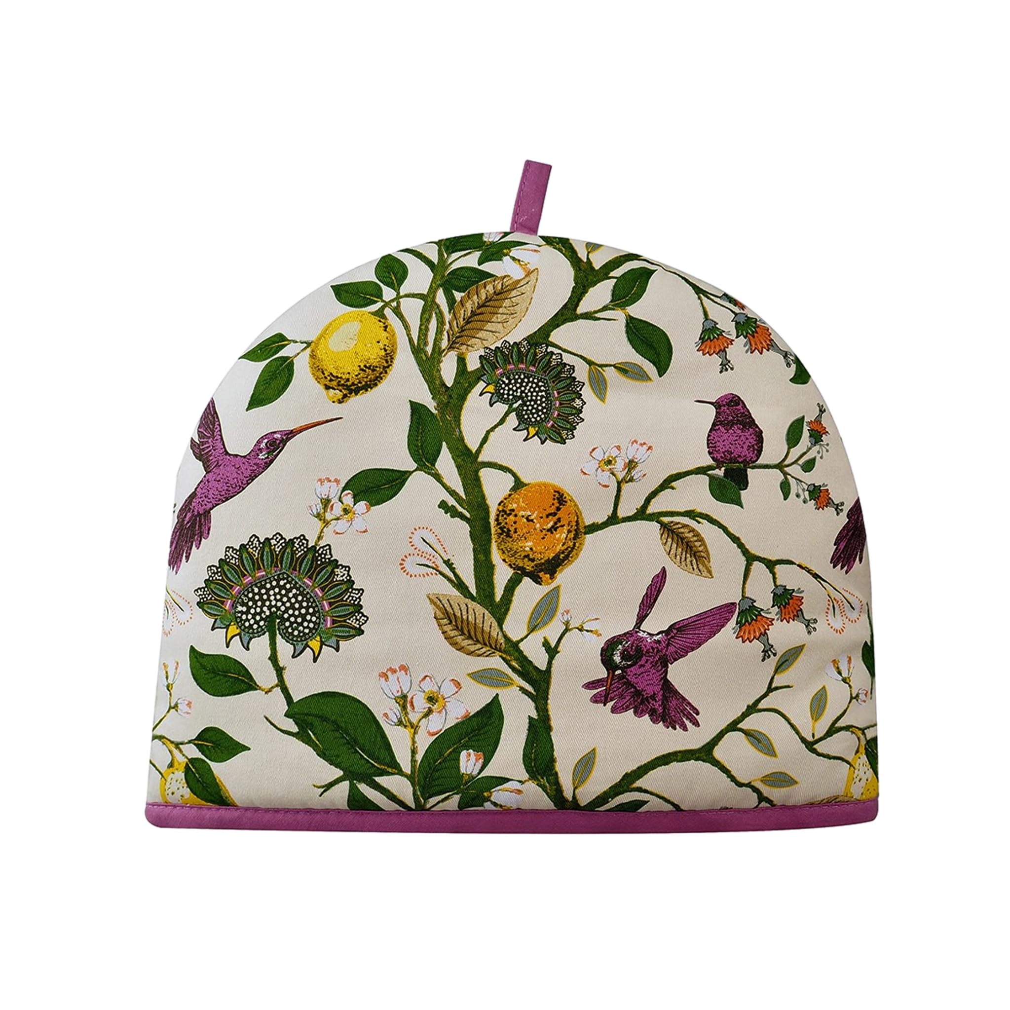 SiXsigma Sports Tea Cosy For Insulated Teapot Warmer (35x27x3cm) - Quick Dry Cotton Small, Medium, Large Teapot Funny and Trendy Design - Ideal For Women (Hummingbird)