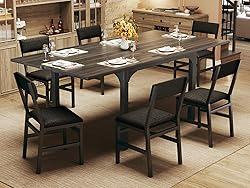7-Piece Dining Table Set for 4-6, Extendable
