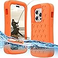 Temdan Floating Phone Case for iPhone 15 Pro Max/15 Plus/14 Pro Max/14 Plus/13 Pro Max/12 Pro Max Case,[24FT Military Dropproof] Shockproof Protective Floating Case 6.7 Inch Orange