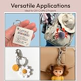 Juliyeh 100Pcs Swivel Lobster Clasps Key Ring Hoops Kit Silver view 9