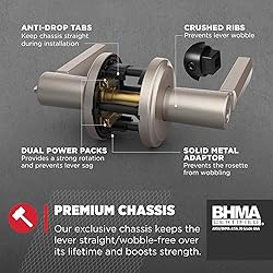 Kwikset Perth Entry Door Handle with Lock and