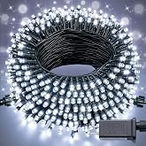 JMEXSUSS 250 LED White Christmas Lights Outdoor, String Lights Plug in | 91.5ft, Extendable, 8 Modes Christmas Tree Light, Timer, Durable, for Room Garden Patio Porch Wedding Christmas Decoration