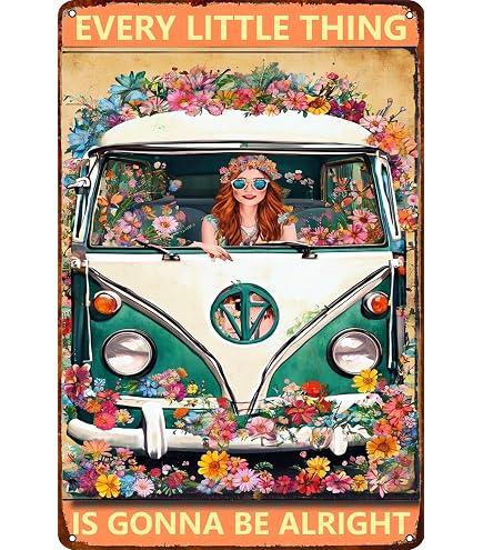 Póster Hippie Every Little Thing is Gonna Be Alright Póster Hippie Every Little Thing is Gonna Be Alright