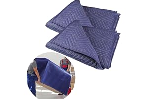 NOAFOCKS Moving Blankets 40X 72 Inches Moving Blanket Heavy Duty Packing Blankets for Moving Shipping Thick Furniture Wrapping for Shipping Furniture Professional Furniture Blankets for Moving (2 PCS)