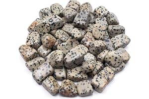 ZAICUS 1lb Spotted Tumbled Stones and Crystals Bulk Irregular Shape for Vase Filler, Lucky Stones, Jewelry Making, Fountain Rocks, Decorations, Polishing, Gem Mining, Rock Collection