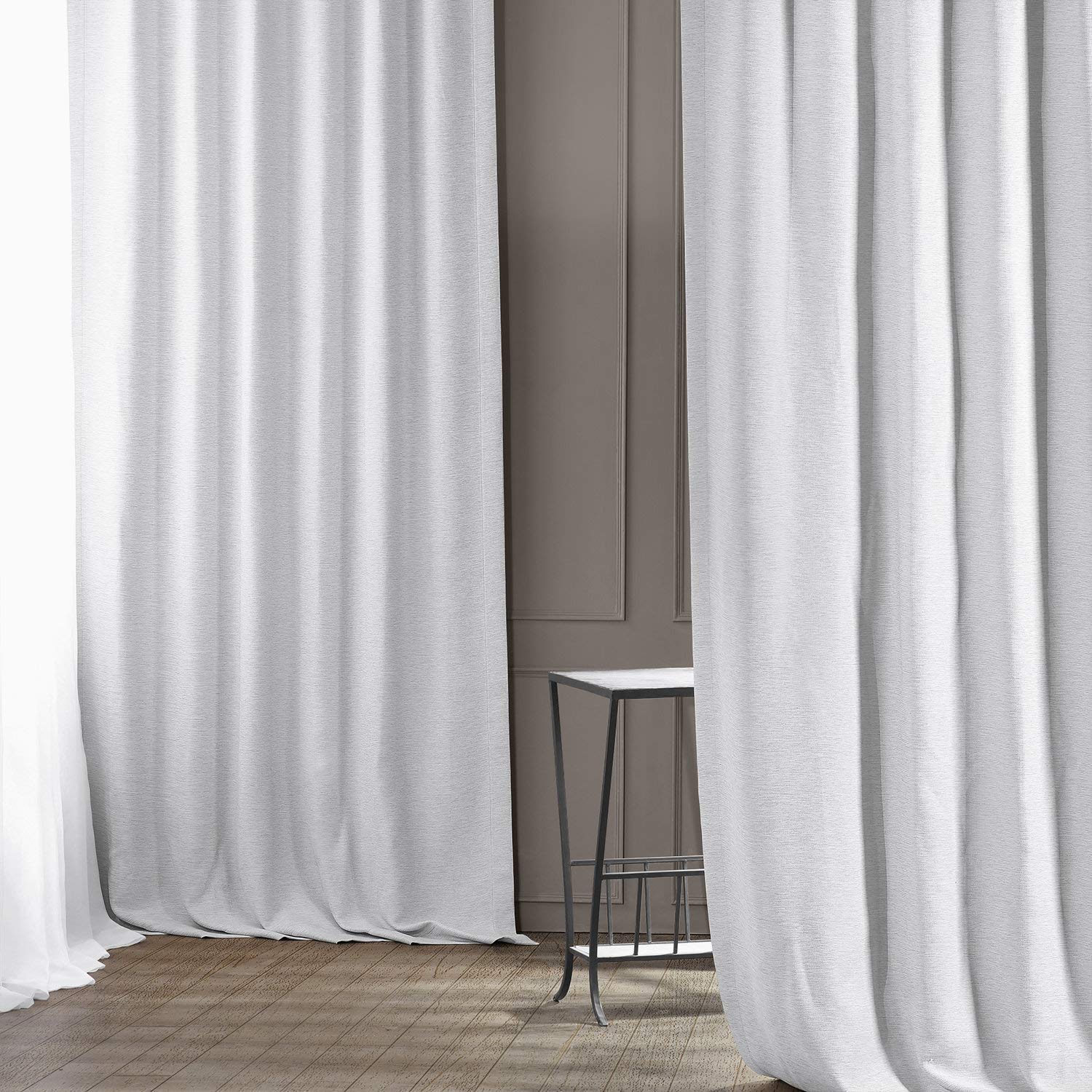 HPD Half Price Drapes Bellino Room Darkening Curtains 96 Inches Long Curtains for Bedroom & Living Room (1 Panel), 50W x 96L, Chalk Off White — image 1