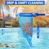 Flexzion 20" Pool Net Skimmer Leaf Rake Fine Mesh 15" Deep Replacement view 4