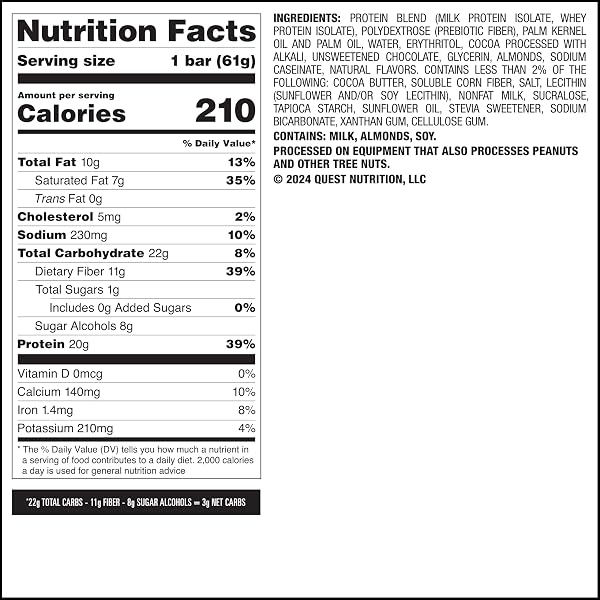 QUEST NUTRITION OVERLOAD PROTEIN BARS, CHOCOLATE EXPLOSION, 20G PROTEIN, 1G SUGAR, 3G NET CARBS, GLUTEN FREE, 12 COUNT