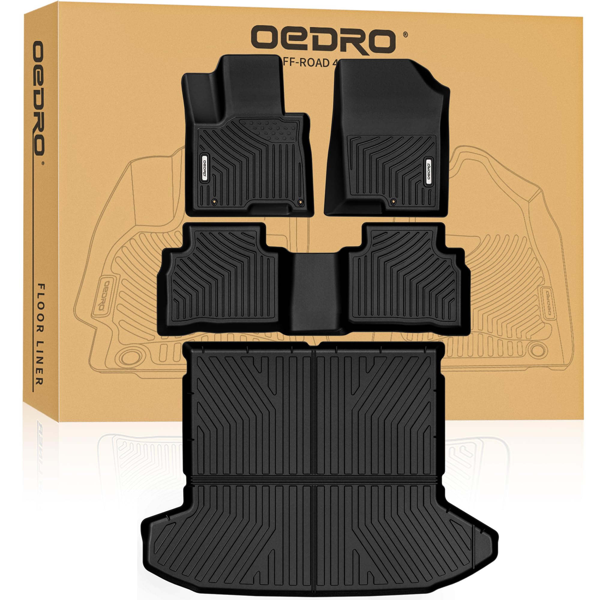 OEDRO Floor Mats Fits for 2022-2025 Hyundai Tucson (NOT for Hybrid), Cargo with Standard Audio System Only, Custom Fit TPE All Weather Floor Mats & Trunk Mat for Hyundai Tucson 2025 Accessories, Black Image OEDRO Floor Mats Fits for 2022-2025 Hyundai Tucson (NOT for Hybrid), Cargo with Standard Audio System Only, Custom Fit TPE All Weather Floor Mats & Trunk Mat for Hyundai Tucson 2025 Accessories, Black Image