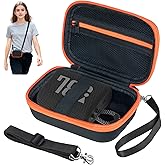 Hoarecal Portable Hard EVA Case for JBL Go 3, 3 Eco and Go 4, Waterproof & Shockproof Bluetooth Speaker Case with 63'' Adjustable Strap, Travel Carrying Cases for Outdoor, Camping or Beach - Black