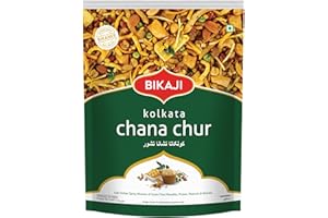 Bikaji Kolkata Chanachur 14.11 Oz (400g) Pack| Ready to Eat Traditional Bengali Flavor Namkeen for Tea Time | Spicy Jhaal Chana Chur Mixture with Crunchy Sev, Peanuts & Spices mix for Party Snack| Perfect for Diwali Gifting & Festive Celebrations