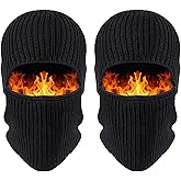 TAGVO Balaclava Ski Ful Face Mask, Thermal Knitted Motorcycle Beanie Hood Hat Neck Warmer Balaclava for Man Women