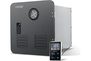 VEVOR RV Tankless Water Heater, Instant Shower with 15 x 15 inches Black Door and Remote Controller, 55000BTU Optimized Comfort Performance Hot Water, Ideal for RVers' Family Everyday Use