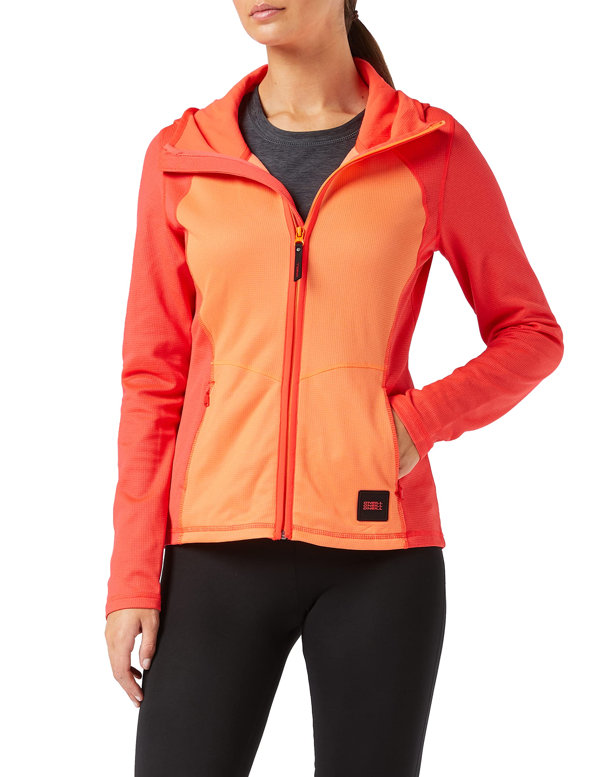 O'Neill PW Athmos Hooded Fleece-3021 Neon Flame-S, Women's Shirt