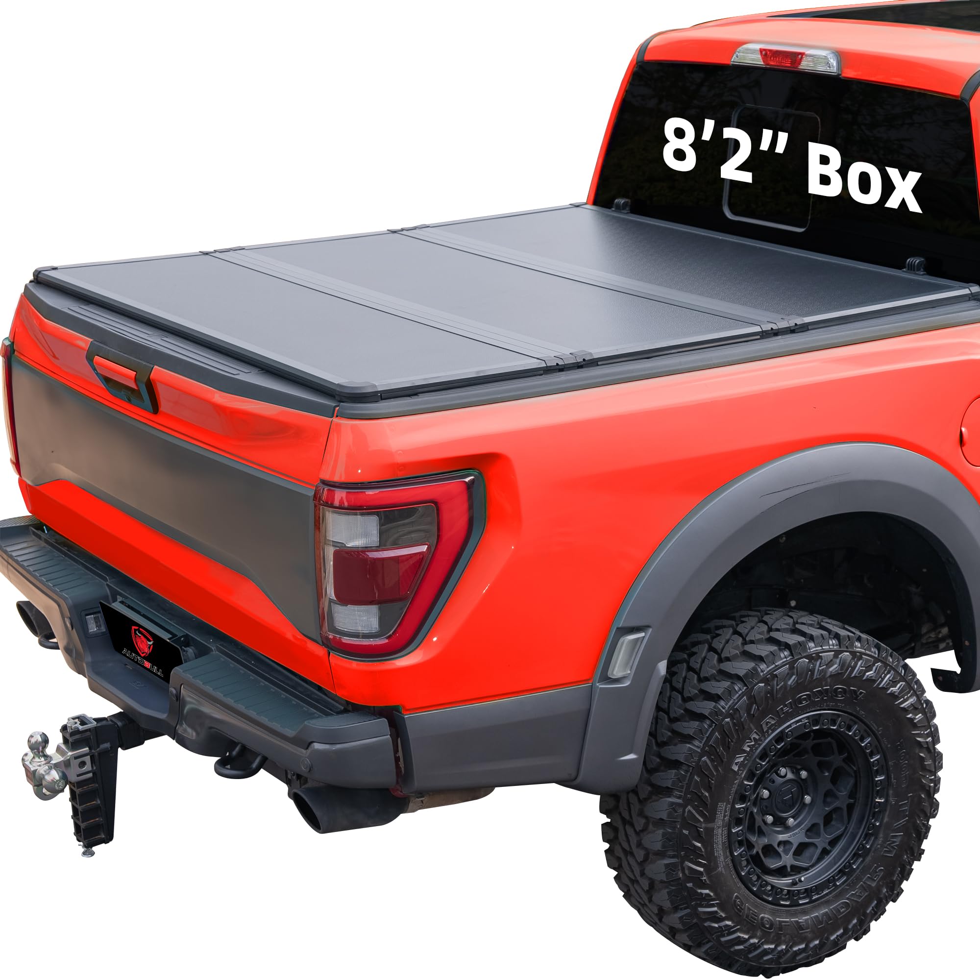 Photo 1 of ***SOME DAMAGE TO RIGHT SIDE****Hard Top Tri Fold tonneau Cover Compatible with 1999-2025 F250 F350 SuperDuty 8.2ft Bed (98"), Alloy Steel and Fiberglass Made