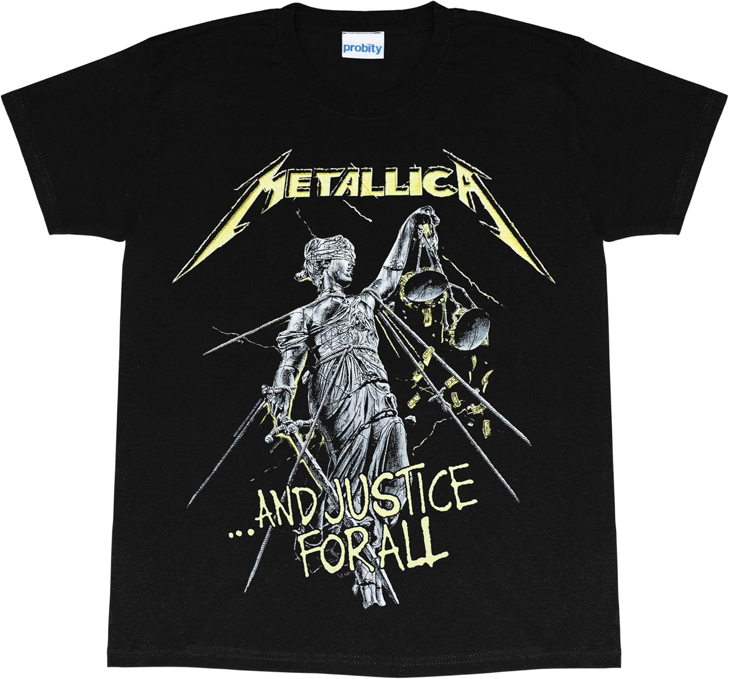 Metallica and Justice for All Men's T-Shirt | Official Merchandise ...