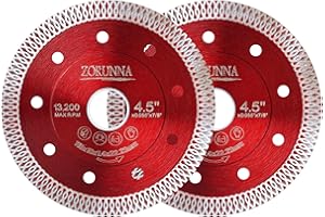 4.5" Diamond Blade for Angle Grinder, Super Thin Tile Saw Blades for Smooth Cutting, 2Pcs Indestructible Disc for Grinder Cut