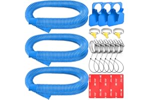 LINSTAINE Pool Pump Hose for Intexx Pools, Above Ground Pool 1.25x59 Inch Replacement Tubes Fits All Filter Pumps 330 GPH 530 GPH 1000GPH, 3 Pack Swimming Pool Pump Pipes with Hose Clamps Holders