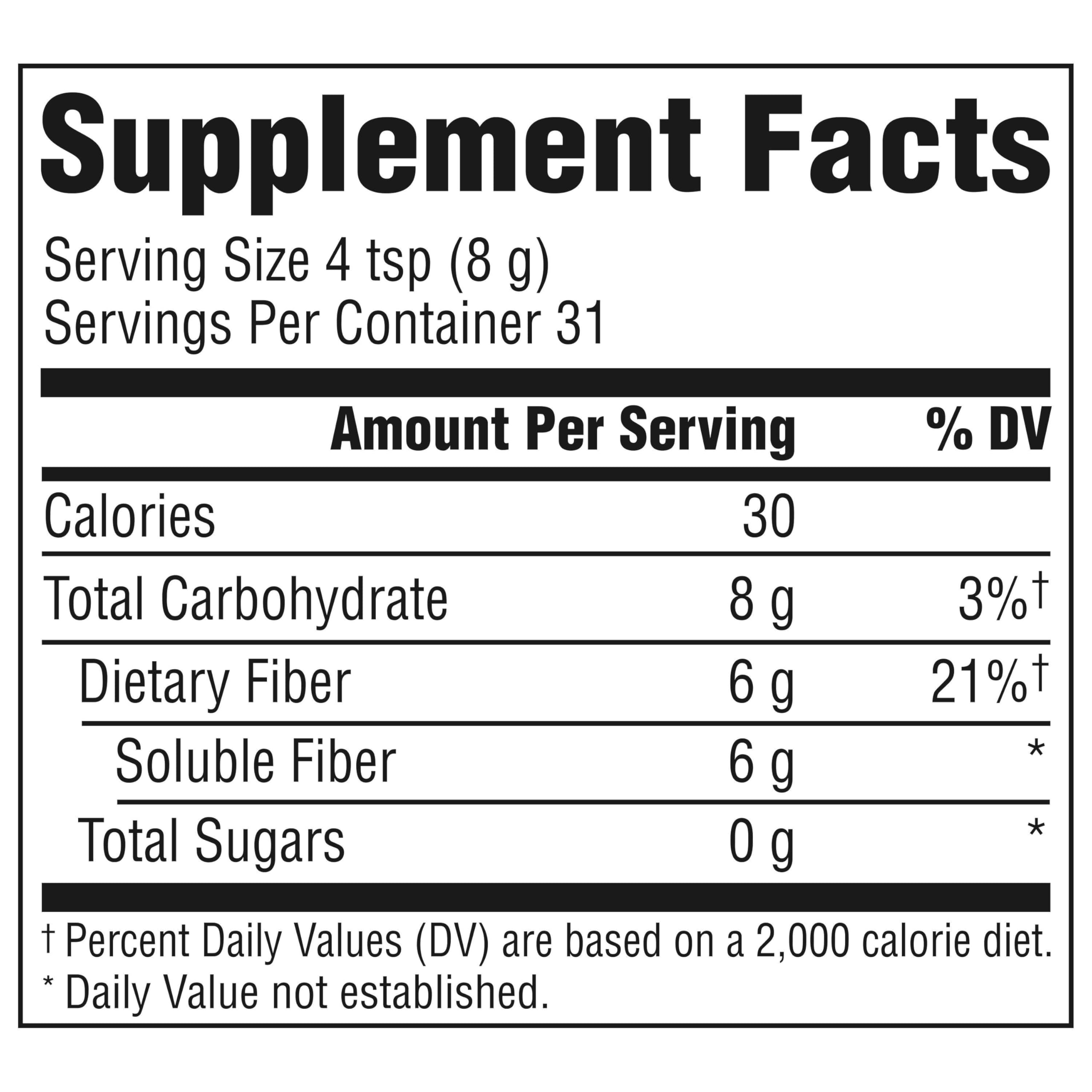 Benefiber Daily Prebiotic Fiber Supplement Powder for Digestive Health, Daily Fiber Powder, Unflavored - 62 Servings (8.7 Ounces)