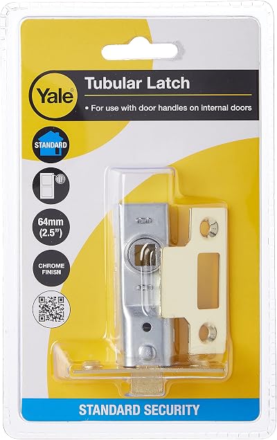 Yale P-M888-PB-64 Tubular Mortice Latch Brass 2.5 inch Backset 64mm