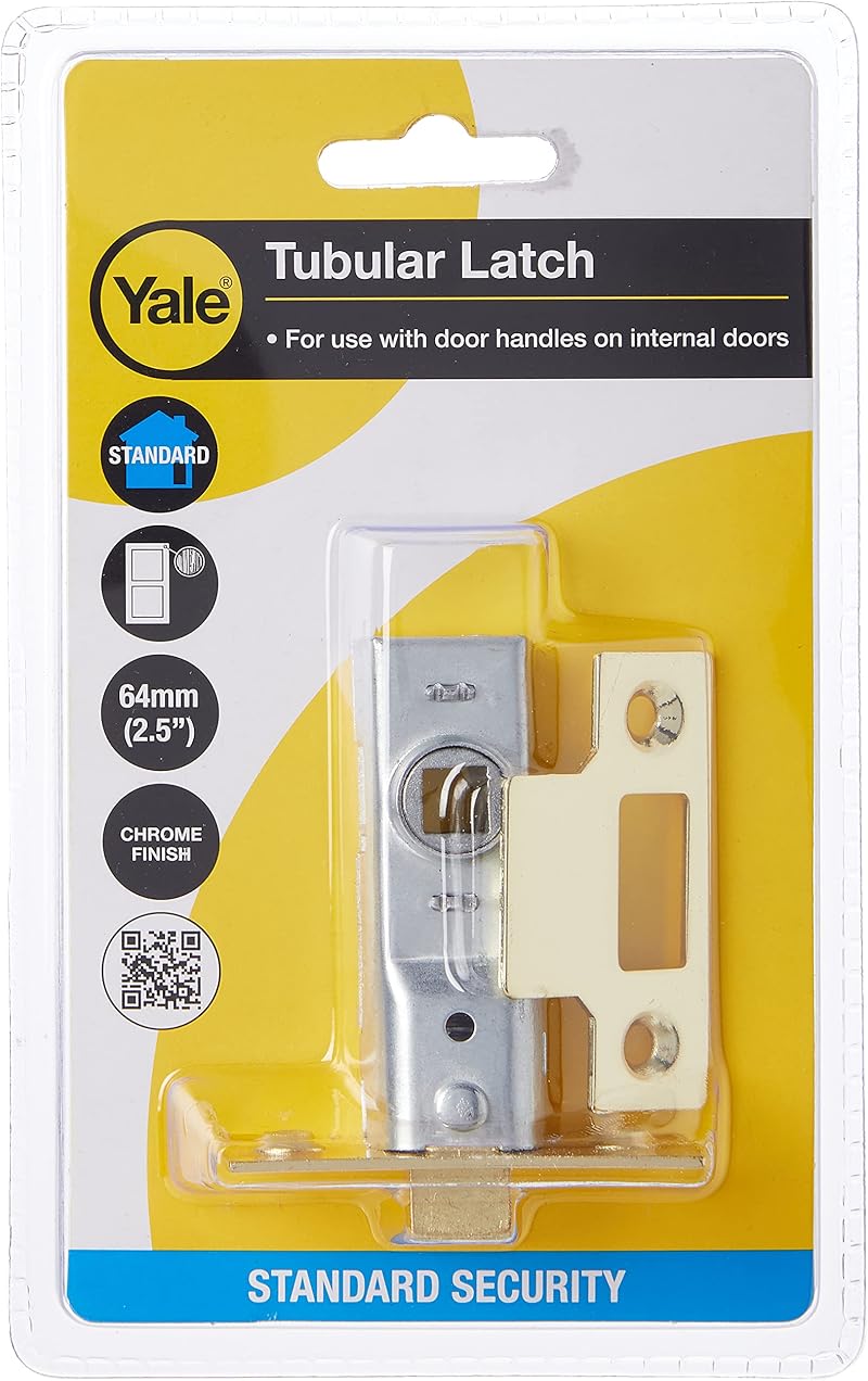 Yale P-M888-PB-64 Tubular Mortice Latch Brass 2.5 inch Backset 64mm