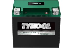 TYKOOL YIX30L-BS-STD (YTX30L-BS),650CCA, Lithium LiFePO4 Motorcycle Battery 12v,Digital Readout,Fits for BMW,Harley Davidson; ATV,UTV,Snowmobile,Compatible for Polaris,BRP (Can-Am),Arctic Cat
