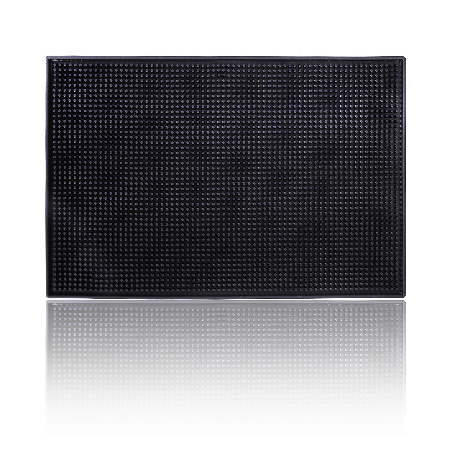 HONGXIN-SHOP Bar Mat Soft Black Colour PVC Coasters Serving Bar Rubber Mat Waterproof Kitchen Utensils 30 x 45 cm