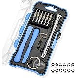 Cell Phone Repair Tools - 17-Pc Precision iPhone Repair Kit - Magnetic Pro Smartphone Tool Set with Screwdriver, Bits, Pry Bars and Suction Cup by Geeks N GearTM - Repairs Cell Phone, Screen, Laptop, Computer, Tablets and more