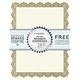Geographics Award Certificate Paper Optima Gold - Blank with Gold Foil Seals, 25 Pack - 8.5 x 11 in