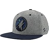 ZHATS NBA Unisex-Adult NBA Officially Licensed Adjustable Snapback Hat Heather Black