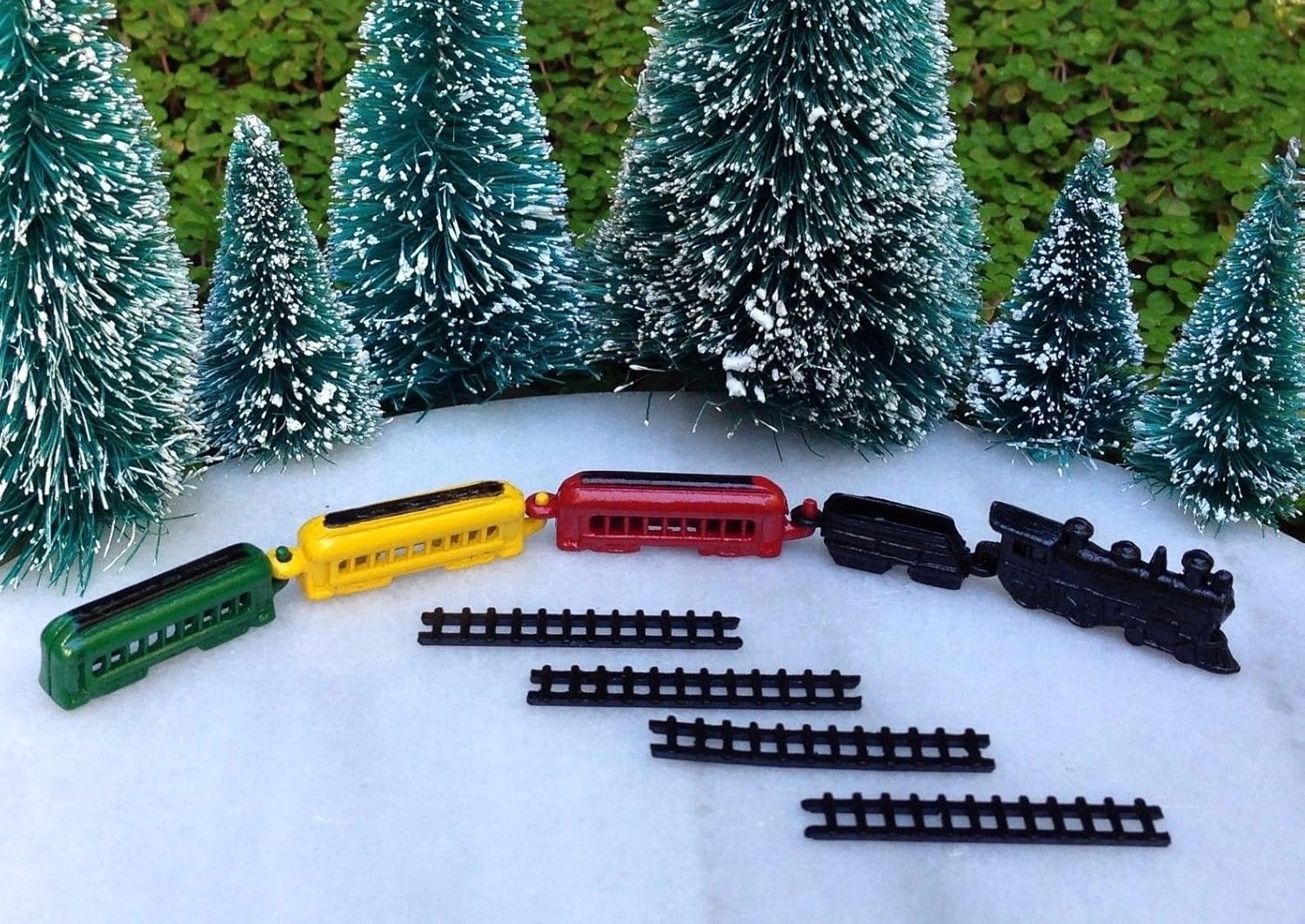 miniature christmas train set