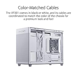 ASUS Prime AP201 White MicroATX Tempered Glass
