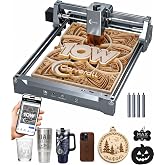 Carverall K15 Pro Laser Engraver 10W-Laser Engraving Machine for Coated Metal Wood Acrylic Glass Stone, Near A4 Work Area Offline Engraving CNC DIY Lazer Cutter for Home &amp; Crafting 10000mW Class 1