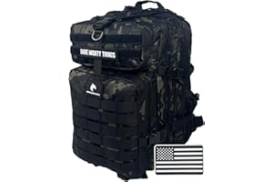 AMERICANPHOENIX 45L Elite Tactical Backpack | 3X Stronger Work & Military Backpack | Water Resistant and Heavy Duty | 3 Day MOLLE Bug Out Bag (Dark Forest)