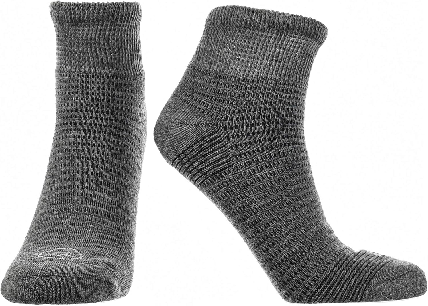 Doctor's Choice Men's Diabetic & Neuropathy Socks, Quarter Length, Non-Binding with Aloe, Antimicrobial, Ventilation, and Seamless Toe, Single Pair, Charcoal, Mens Large: Shoe Size 8-12: Health & Personal Care