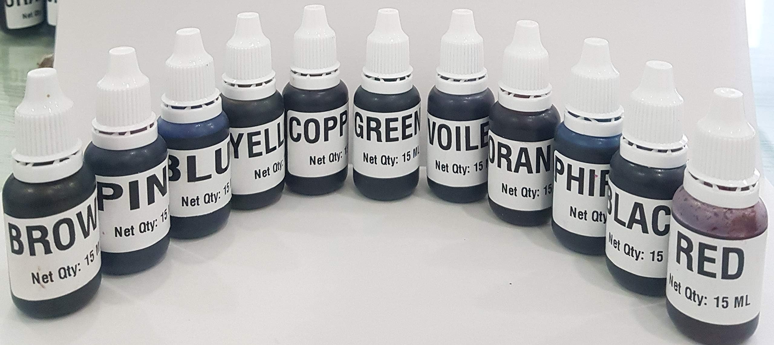 Alpha SystemEpoxy Transparent Dyes Colorant (Alcohol Based) Set of 16 pcs. of 15 ml. Each