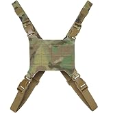 SIVIGEAR Tactical Phone Chest Rig Vest 500D Nylon Molle Compatible Plate Carrier Harness with Phone Mount,Adjustable Strap