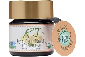 Greenbow Royal Jelly Powder– 100% USDA CERTIFIED ORGANIC Royal Jelly, Non-GMO, Gluten Free Royal Jelly, Freeze Dried – One of The Most Nutrition Packed –No Additives/Flavors (17g)